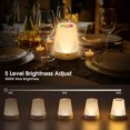 thumbnail image 3 of Lámpara LED de mesita de noche YUBINGJIE táctil regulable 13 colores batería 1500 mAh, 3 of 5