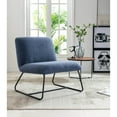 thumbnail image 2 of Porthos Home Sela Accent Chair, Mohair Fabric Upholstery, Steel Sled Legs, 2 of 6