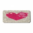 thumbnail image 1 of Love Computer Mouse Pad, Heart Design Elements Love Letter Handwriting Calligraphy Curve Old Style Print, Rectangle Non-Slip Rubber Mousepad X-Large, 35" x 15", Beige Magenta, by Ambesonne, 1 of 2