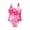 X4 Pink, variant on Confree For Girls Summer Swimwear Graphic Print Bathing Suits Holiday Casual Breathable Little Girls Swimsuit Size 4-5 Years Pink