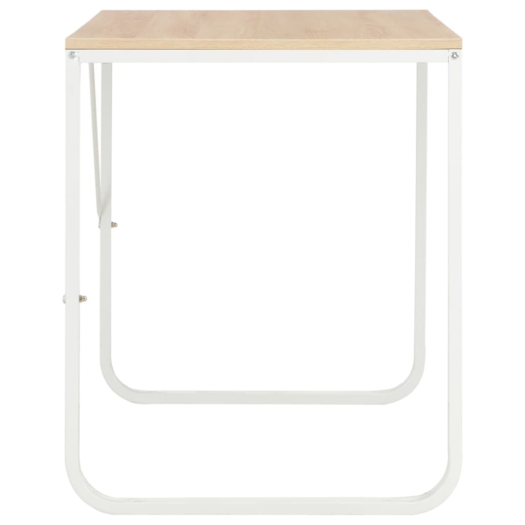 Kepooman Modern Rectangle PC Laptop Study Table for Home Office, 47.2" x 23.6" x 28.7", White & Oak Kepooman Modern Rectangle PC Laptop Study Table for Home Office, 47.2" x 23.6" x 28.7", White & Oak