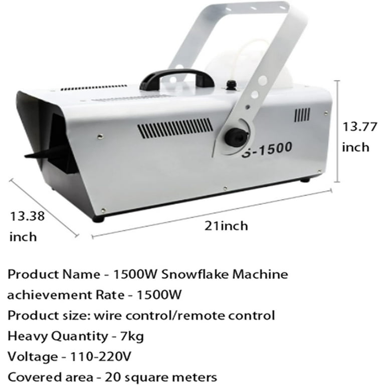 TCFUNDY Snow Machine 600W Snow Making Machine Snowflake Maker for Christmas  Wedding Kids Party Stage Effect with Remote Control