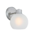 thumbnail image 2 of Westinghouse Lighting 6124700 Dorney One Light Wall Fixture, Brushed Nickel & Frosted Glass, 2 of 7