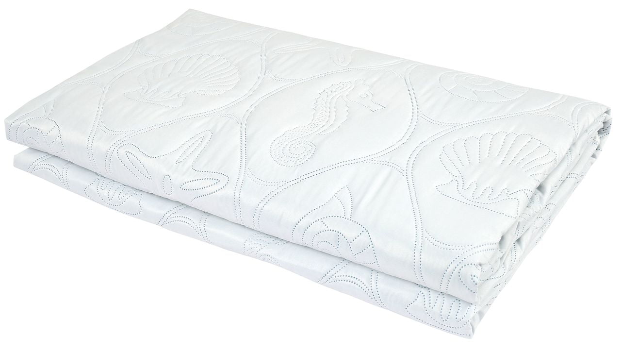 Legacy Decor Beachy 3-Piece Reversible All-Season Bedspread Queen Size - Blue