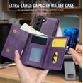 thumbnail image 6 of Asuwish Phone Case for Samsung Galaxy S22 5G Wallet Magnetic Detachable Cell Cover with Wireless Charging and RFID Blocking Credit Card Holder Flip Stand S 22 22S 4G G5 6.1 inch Women Men Purple, 6 of 8