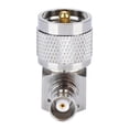 thumbnail image 3 of 1 adaptador coaxial RF UHF PL-259 macho a BNC hembra en ángulo recto., 3 of 12
