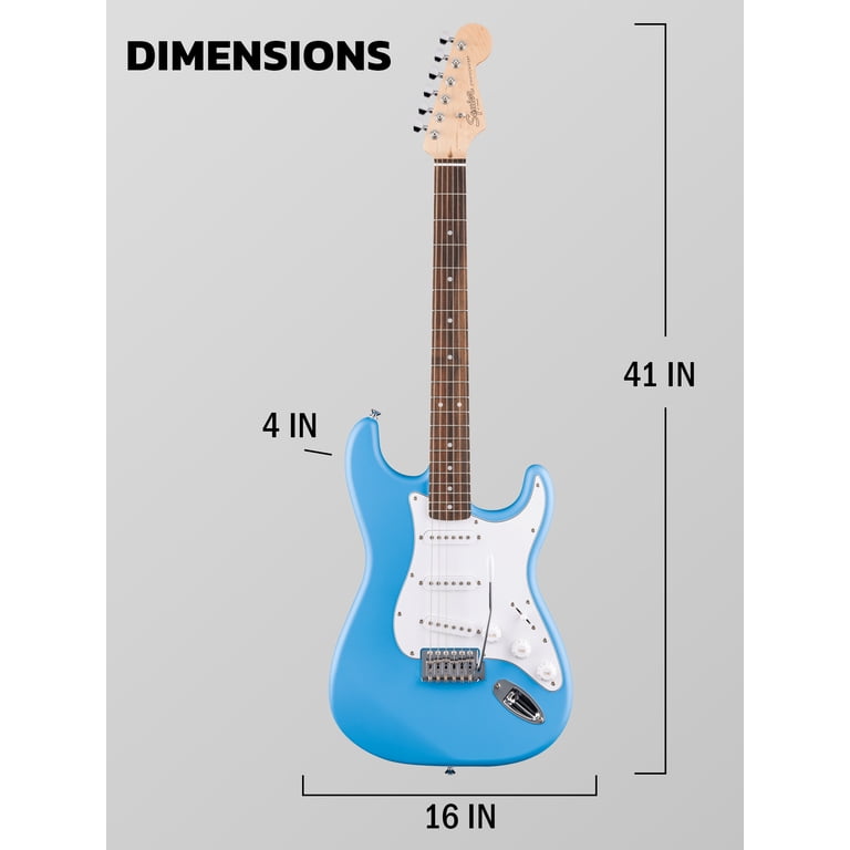 Fender Squier Stratocaster California Blue Guitar, 3 Single-Coil