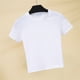 thumbnail image 3 of Blusa túnica de manga corta con cuello redondo y estampado liso para mujer, tejido de algodón, ropa informal/de diario, tallas S-XL, 3 of 5