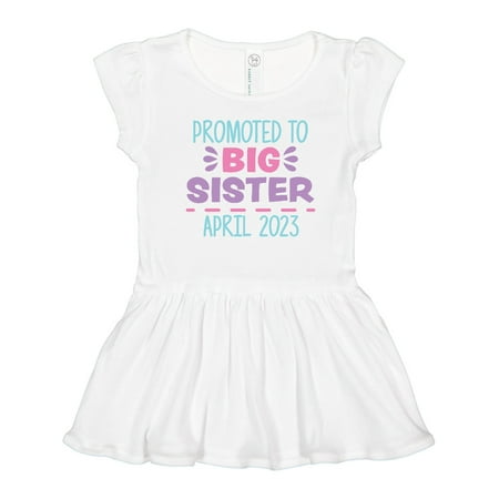 

Inktastic Promoted to Big Sister April 2023 Gift Toddler Girl Dress