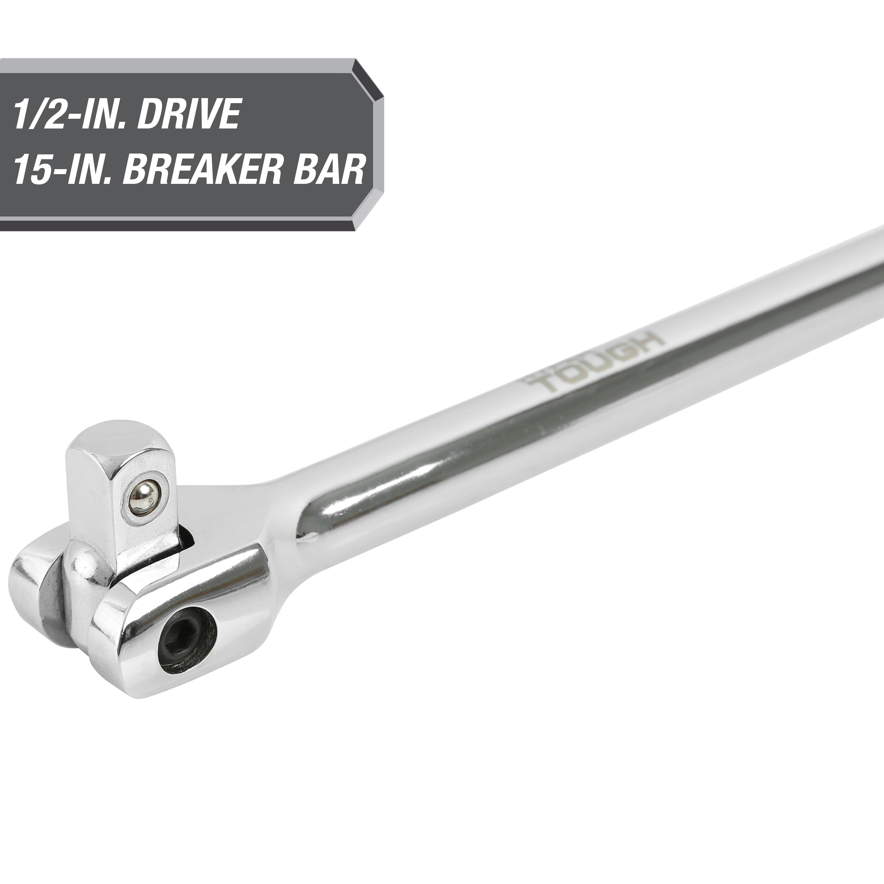 1/2' 18" Ratchet Breaker Bar 180°Rotating Head and Spring-Loaded Socket Wrench 