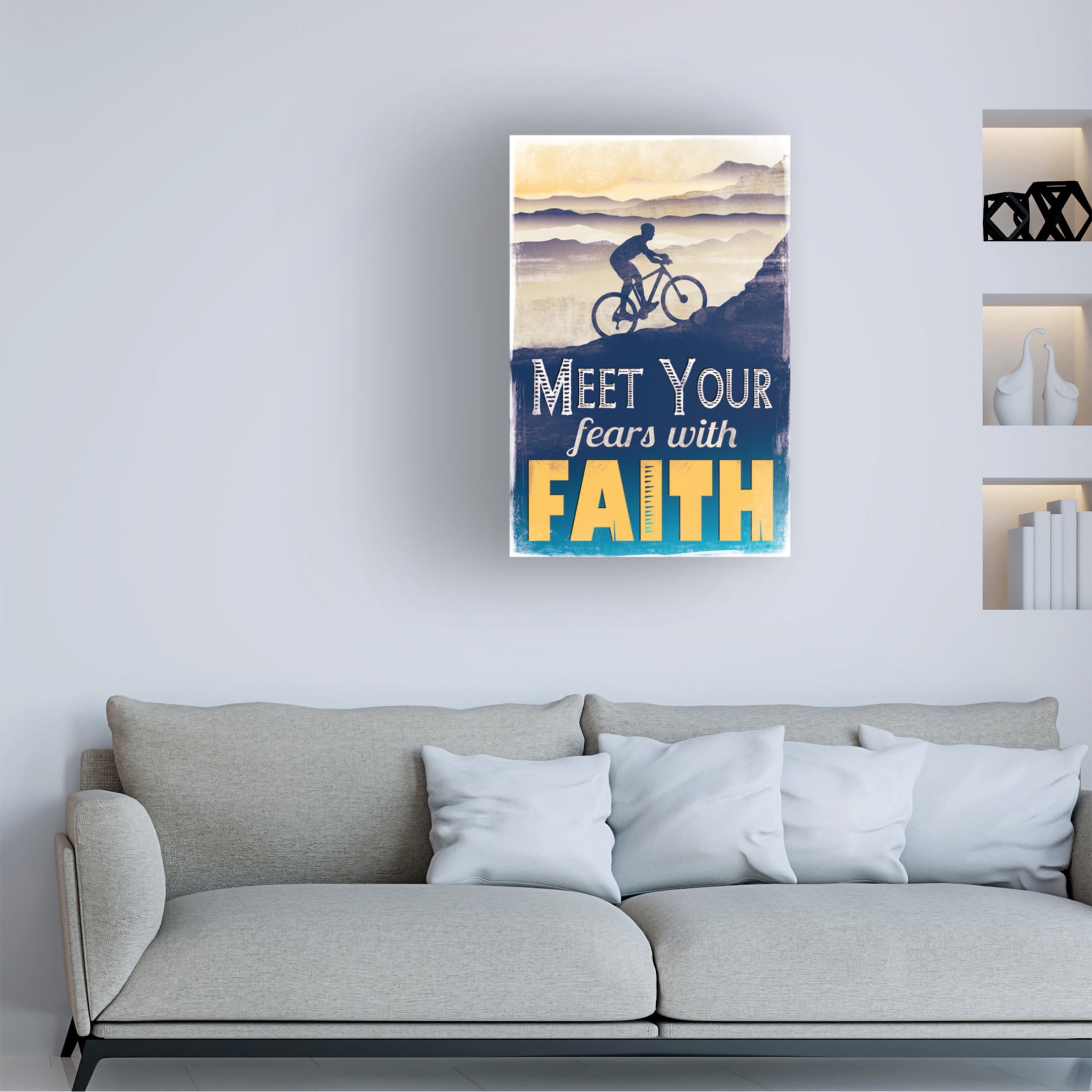 Trademark Fine Art Judi Bagnato  Meet Fear with Faith Canvas Wall Art