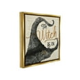 thumbnail image 4 of Stupell Industries Vintage Witch Hat Phrase Holiday Painting Gold Floater Framed Canvas Art Print Wall Art, 18 x 18, 4 of 10