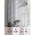 thumbnail image 5 of Gray Ombre Clouds Sheer Curtains 45 Inch Length 2 Panels Set, Modern Abstract Art Gradient Cloud Voile Window Treatment Rod Pocket Small Kitchen Curtains Drapes for Bedroom 52"x45"x2, 5 of 7