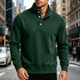 thumbnail image 3 of Xdegoge Mens Henley Shirts Long Sleeve Button Down Mock Neck Pullover Sweatshirts Casual Slim Fit Athletic Activewear Tops for Fall Winter Classic Basic Loungewear, 3 of 6