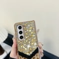 thumbnail image 6 of TECH CIRCLE for Samsung Galaxy Z Fold 5 Phone Case, Bling Glitter Leopards Print Slim Lightweight Case Hard PC Girly Women Cover with Wrist Strap for Galaxy Z Fold 5 7.6" 2023,Gold, 6 of 8