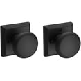 thumbnail image 2 of Baldwin Reserve Pvroutsr049 Privacy Round Knob and Traditional Square Rose Matte Brass and Black Finish, 2 of 4