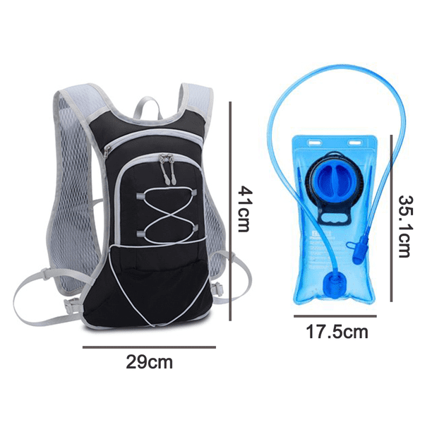Mochila Hidratación 2L - Ultra Ligera Para Running, Senderismo Y Ciclismo (¡Mantente Hidratado!)