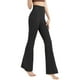 thumbnail image 1 of Pantalones de yoga acampanados para mujer, pantalones de cintura alta con realce de glúteos y pierna ancha, pantalones deportivos de fitness - negro631, 1 of 5
