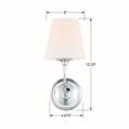 thumbnail image 5 of 2441-OP-CH Crystorama Lighting Sylvan - 1 Light Wall Mount-Polished Chrome Finish, 5 of 9
