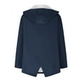thumbnail image 4 of HAPIMO Women's Outdoor Waterproof Athletic Jacket Coats Fall Winter Fleece Lined Warm Coats Long Sleeve Full Zip Jacket Solid Pocket Hooded Coat Navy XXXL, 4 of 6