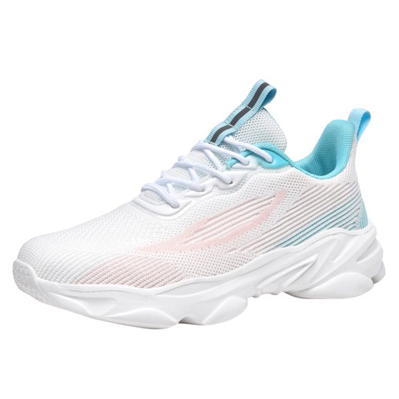 NOKIO Women's Walking Shoes Slip On Non Slip Running Tennis Breathable Lightweight Comfortable Athletic Gym Workout Sneakers Leisure Women's Lace Up Travel Soft Sole Comfortable Shoes