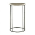 thumbnail image 4 of Linon Priscille Round Accent C-Table, Silver Metal Base with Neutral Capiz Shell Mosaic Finish, 4 of 11