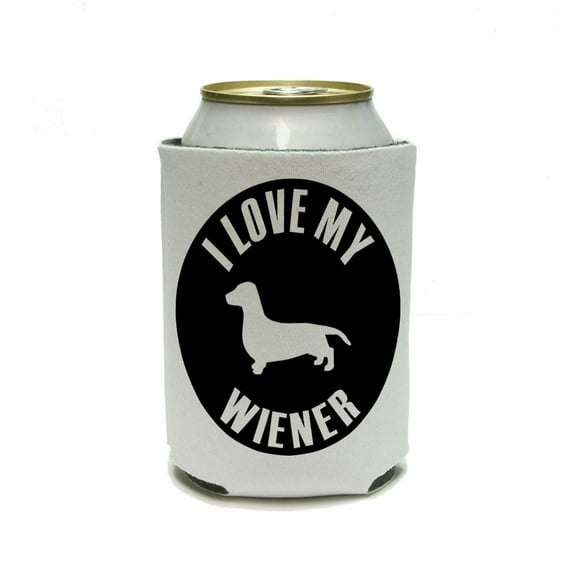 I LOVE MY WIENER DACHSHUND Can Cooler Drink Insulator Beverage Insulated Holder