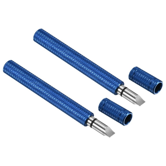 Uxcell Golf Club Groove Sharpener Square Club Cleaning for Golf Irons Wedges, Blue 2 Pack