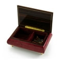 thumbnail image 2 of Astonishing Handcrafted 30 Note Red Wine Musical Instrument Theme Wood Inlay Music Box - Canon in D, 2 of 2