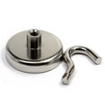 thumbnail image 3 of CMS Magnetics® 2 Pieces 110 lbs Silver Neodymium Hook Magnet, 3 of 3