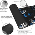 thumbnail image 4 of Blue White Trippy Mushroom Moth Butterfly Mouse Pad XL Extended Desk Mat, Non Slip Rubber Base Stitched Edge Gaming Pc Desktop Large Mice Pad,31.5 x 11.8 Inch, 4 of 5