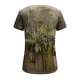 thumbnail image 5 of Blusa de manga corta con cuello redondo y estampado de cremallera de verano de moda informal para mujer Pompotops  hkajfhjk469251, 5 of 5