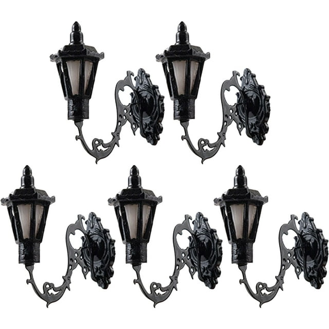 5pcs Table de Sable Décoration Table de Sable Miniature Mur Lampe de Bureau Ornement 1:87