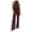 Wine, variant on Wyzesi Compression Shorts Suit with Pockets Women's Casual Chic Two Piece Outfit Set Fashionable and Comfortable Tops and Pants Ensemble for Modern Ladies Shorts Suit for Dresses Women with Pockets