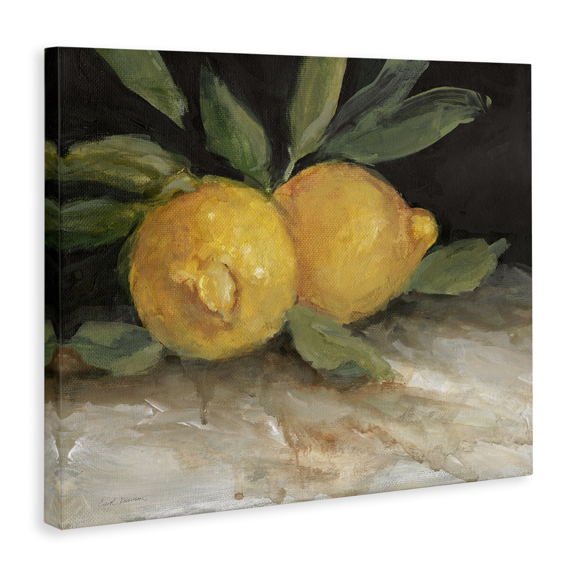 Stupell Industries Traditional Lemons Duo Food & Beverage Painting Wrapped Canvas Art Print Wall Art, 40 x 30