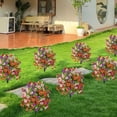 thumbnail image 7 of AYktou Artificial Flowers Topiary Ball Trees for Outdoors, 22 Inch Artificial Boxwood Violet Bush Decor, UV Resistant Faux Shrubs with Ground Spikes, Faux Shrub Pot Plants for Porch Garden Decor, 7 of 7