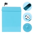 thumbnail image 3 of Homoyoyo 1Pc Blue Iron Suggestion Box Creative Post Box for Storage Use, 3 of 6