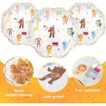 thumbnail image 3 of 50 Pack Animal Parade Theme Party Plates, 9 Inch Disposable Paper Plates Scalloped with Cute Jungle Safari Animal Design, Fit for Birthday, Baby Shower, Party, Zoo Theme Celebration, 3 of 6