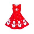 thumbnail image 4 of Robe Fille Snowman Cape Rouge Noël Nouvel An 6 Ans, 4 of 8