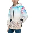 Jgfou Butterfly In Blossoms Zen Print Boys Girls Zip Up Hoodies
