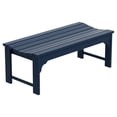 thumbnail image 2 of GARDEN Plastic Adirondack Backless Outdoor Bench for Patio Entryway, Navy Blue, 2 of 6