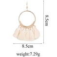 thumbnail image 4 of Boucle d'Oreille Ronde Ronde Ronde Colorée Sans Allergie Style Bohème Cercle Rond Fil Pompon Pendentifs Boucle d'Oreille, 4 of 9