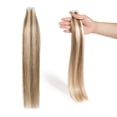 thumbnail image 2 of Extensions de Cheveux Humains à Bande Surligner Balayage Longues Droites Sans Couture Colle pour Cheveux, 2 of 6