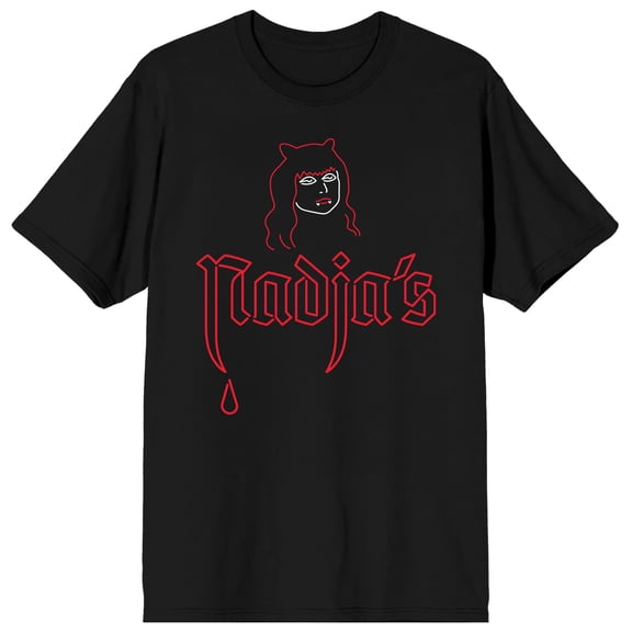 What We Do In The Shadows Nadja's Adult Black Crew Neck Short Sleeve T-shirt - XL