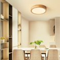 thumbnail image 5 of Lámpara de techo LED de madera, lámpara de techo redonda de 20 cm, lámparas de techo modernas para sala de estar, dormitorio, cocina, comedor, pasillo, 3000 K, blanco cálido, 5 of 5