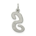 thumbnail image 4 of 925 Sterling Silver Solid Polished Large Script Intial S Charm 21x11mm Wide Pendant Necklace for Women, 4 of 4