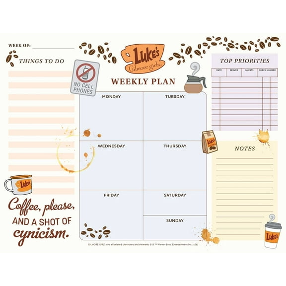 Gilmore Girls Weekly Planner Notepad, (Paperback)