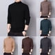 thumbnail image 3 of Mens Half Turtleneck Pullover Long Sleeve Tops Warm Slim Fit T-Shirt Undershirt, 3 of 8