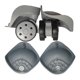 thumbnail image 2 of Ruedas de repuesto para equipaje Salvador 2 piezas de Ruedas giratorias universales A72 gris, 2 of 5