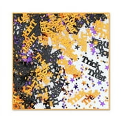 Pack of 6 Black, Orange and Purple Trick or Treat Halloween Celebration Confetti Bags 0.5 oz.